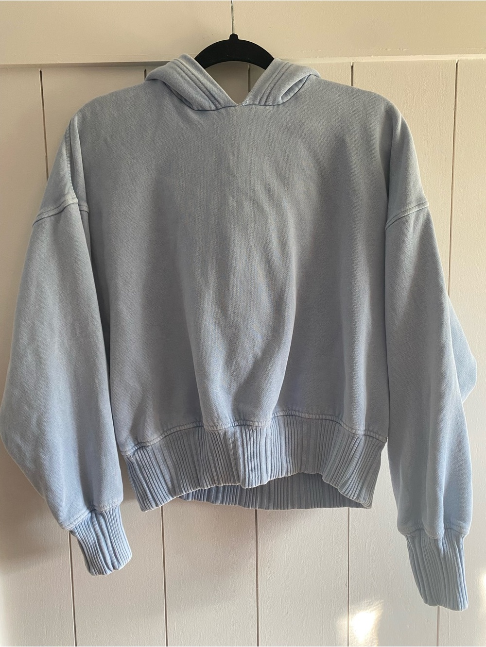 Aerie Light Blue Cropped Hoodie